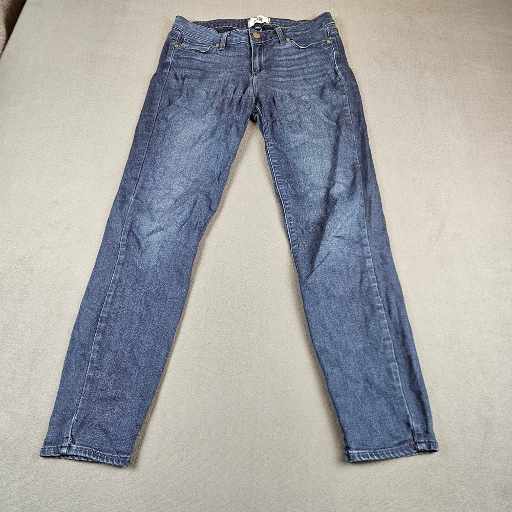 Paige Verdugo Ankle Skinny Jeans Dark Wash Size 29 Indigo Denim Pants